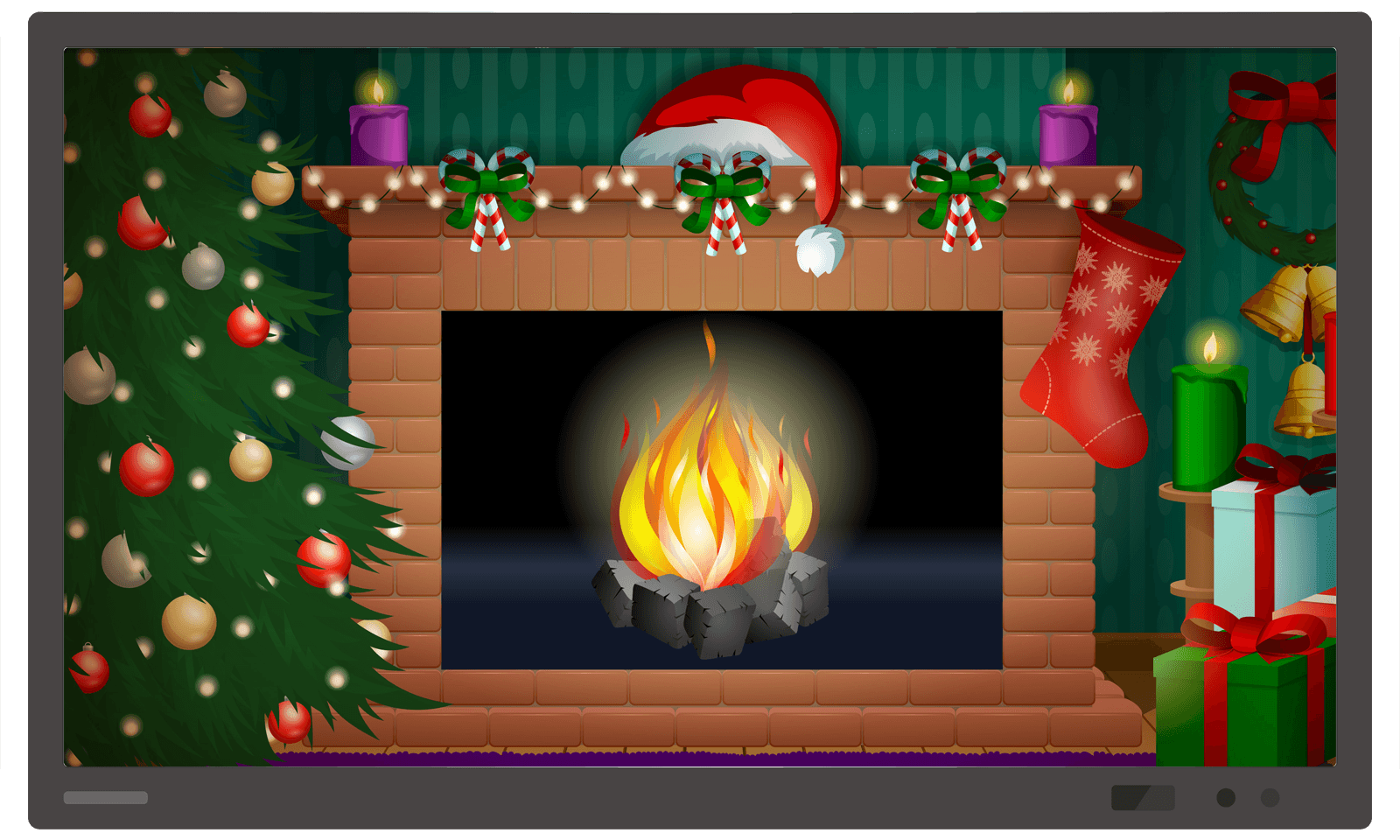 digibord haardvuur kerst digibord haardvuur kerst
