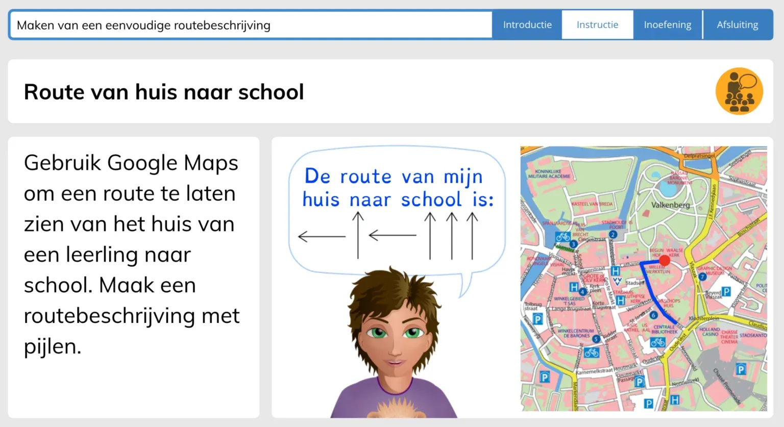 Maken van routebeschrijving Maken van routebeschrijving